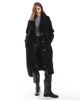 Threadbare Threadbare maxi borg coat in black - 1