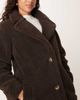 Threadbare Threadbare maxi teddy coat in chocolate brown - 3