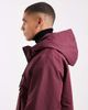 Threadbare Threadbare overhead ski jacket with hood and pocket detail in burgundy-Red - 4