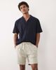 Threadbare Threadbare pull on striped shorts in ecru-Neutral - 4