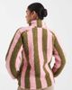 Threadbare Threadbare quarter zip lounge fleece in pink and green stripes - 4