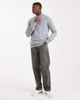 Threadbare Threadbare quarter zip sweater in light gray - 2
