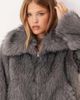 Threadbare Threadbare short fur jacket with collar in gray - 4