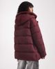 Threadbare Threadbare short puffer coat with hood in fig-Red - 2