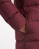 Threadbare Threadbare short puffer coat with hood in fig-Red - 3