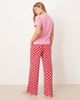Threadbare Threadbare short sleeve noel print pajamas with pattern pants in pink and red - 2