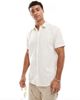 Threadbare Threadbare short sleeve shirt in beige and white stripes-Neutral - 1