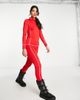 Threadbare Threadbare Ski base layer high neck long sleeve top and leggings set in red - 1