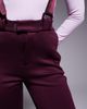 Threadbare Threadbare Ski overalls with contrast panels in burgundy and pink-Red - 3