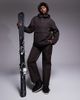 Threadbare Threadbare Ski overhead jacket with hood in chocolate brown - part of a set - 3