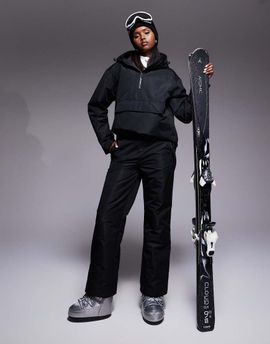 Threadbare Threadbare Ski pants with pocket detail in black