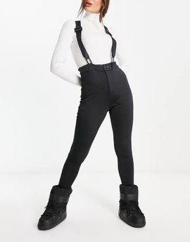 Threadbare Threadbare Ski pants with suspenders in black