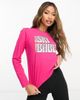 Threadbare Threadbare Ski printed base layer long sleeve top in pink - 1