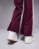 Threadbare Threadbare Ski straight leg pants in burgundy and pink contrast-Red - 3
