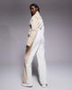 Threadbare Threadbare Ski two-tone ski suit in ecru and stone-White - 2