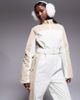 Threadbare Threadbare Ski two-tone ski suit in ecru and stone-White - 3