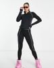 Threadbare Threadbare Tall Ski base layer high neck long sleeve top and leggings set in black - 1