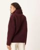 Threadbare Threadbare teddy 1/4 zip fleece sweater with pocket detail in fig-Red - 3