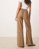 Threadbare Threadbare tie waist wide leg pants in brown gingham - 2