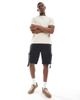 Threadbare Threadbare woven cotton shorts in black - 2