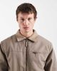 Threadbare Threadbare zip front barn jacket with contrasting collar in taupe-Neutral - 4