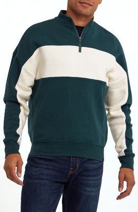 Threads 4 Thought Threads 4 Thought Angus Colorblock Half-Zip Fleece Sweatshirt