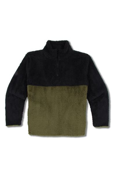 Threads 4 Thought Threads 4 Thought Kids' Pershing Colorblock Faux Fur Quarter Zip Pullover