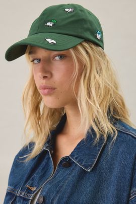 Three Potato Four Three Potato Four X Peanuts Snoopy Embroidered Dad Hat in Green, Women's at Urban Outfitters