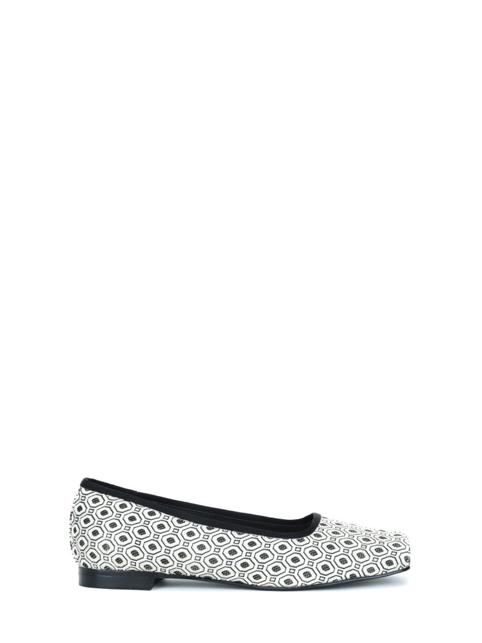 THREE TO EIGHTY Ballet Toe Flat Shoes (Jacquard)