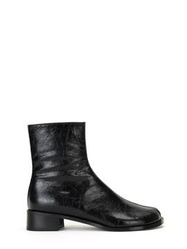 THREE TO EIGHTY Flat Ankle Boots_Black