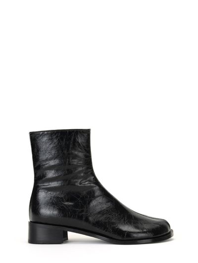 THREE TO EIGHTY Flat Ankle Boots_Black