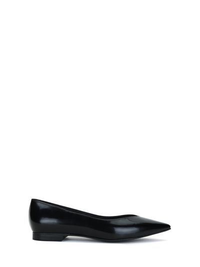 THREE TO EIGHTY Stiletto Flat Shoes (Black)