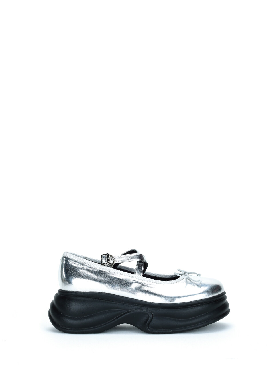 THREE TO EIGHTY Strap Mary Jane Platform _ Sliver