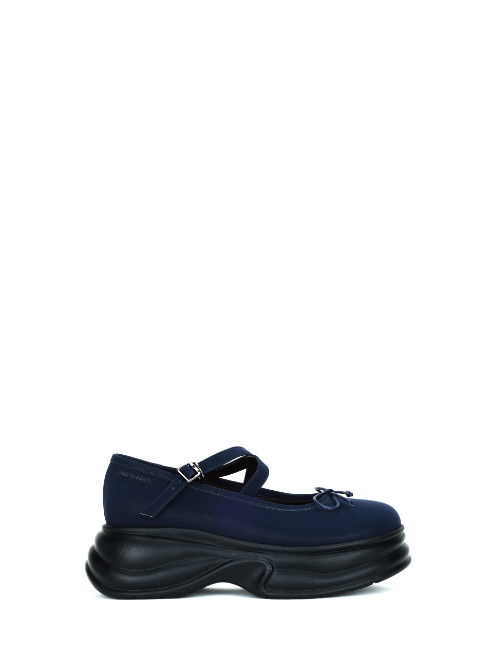 THREE TO EIGHTY Strap Mary Jane Platform_ Navy