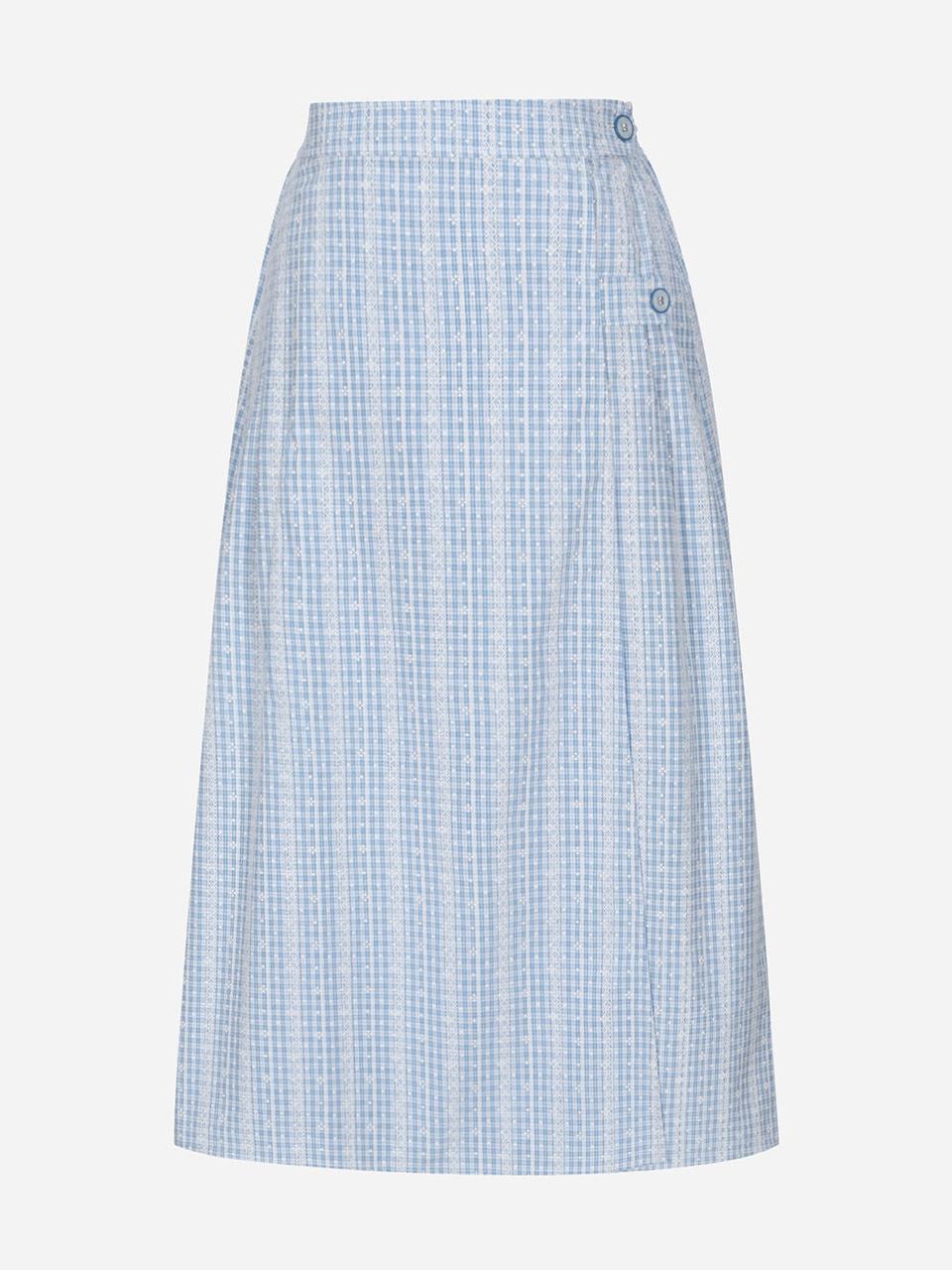 Thursday Island Check Wrap A-Line Skirt (T254MSK235W)