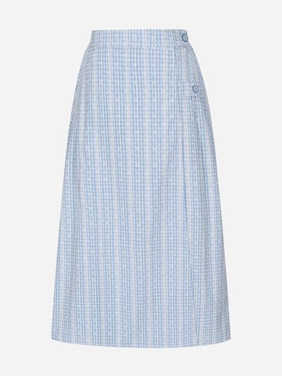 Thursday Island Check Wrap A-Line Skirt (T254MSK235W)