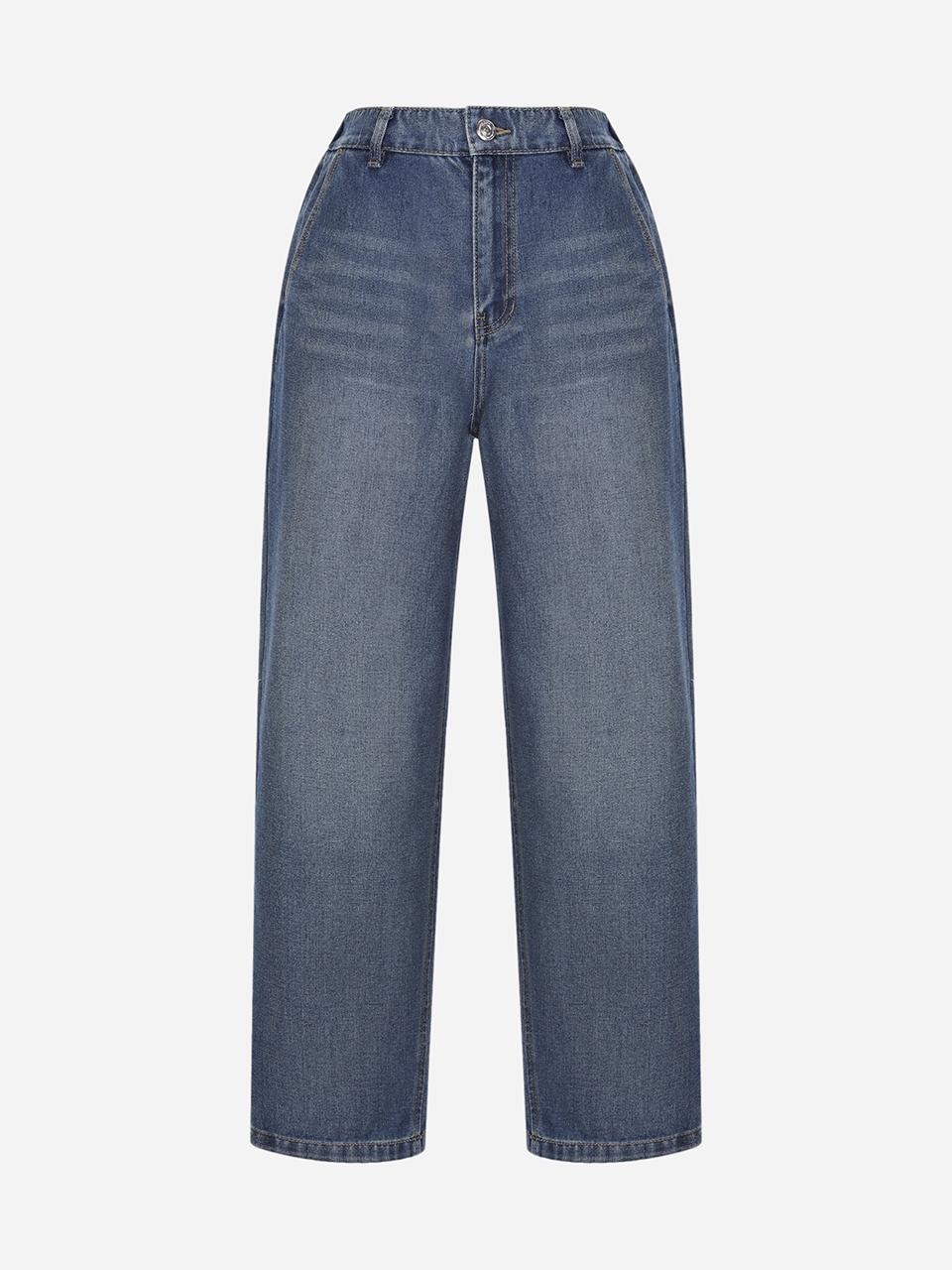 Thursday Island Dark Tone Washed Denim Pants (T252MJE137W)