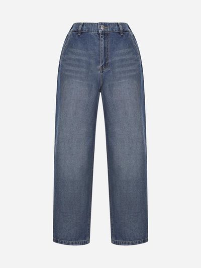 Thursday Island Dark Tone Washed Denim Pants (T252MJE137W)