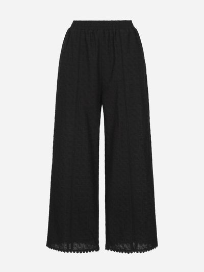 Thursday Island Eyelet Lace Straight-Fit Elastic Waist Pants (T254MPT240W)