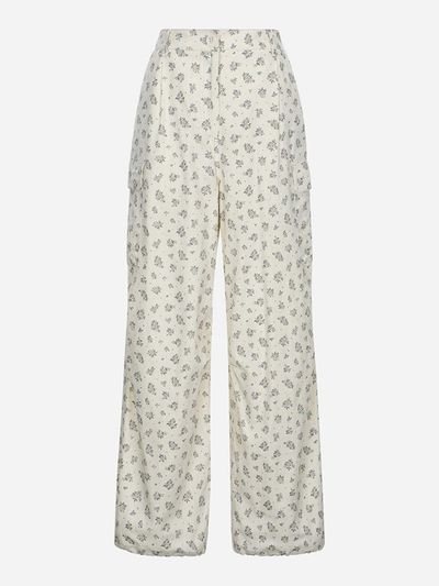 Thursday Island Floral Pattern Tucked Cargo Pants (T254MPT241W)
