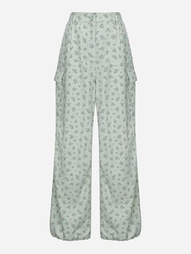 Thursday Island Floral Pattern Tucked Cargo Pants (T254MPT242W)