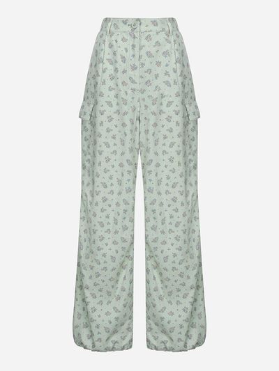 Thursday Island Floral Pattern Tucked Cargo Pants (T254MPT242W)