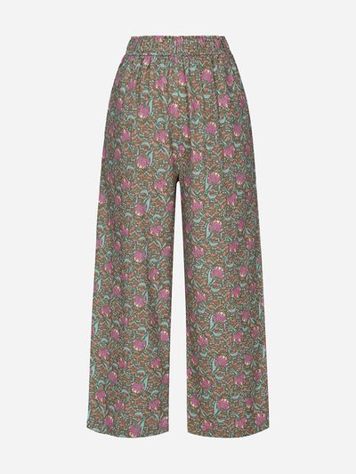 Thursday Island Flower Printing Jacquard Wide Pants (T254MPT244W)