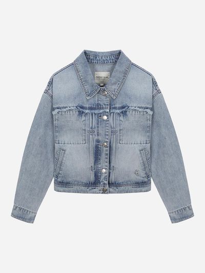 Thursday Island Fringe Denim Jacket (T252MJK134W)