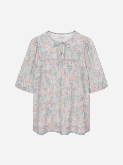 Thursday Island Garden Village Tie-Neck Blouse (T254MBL227W)