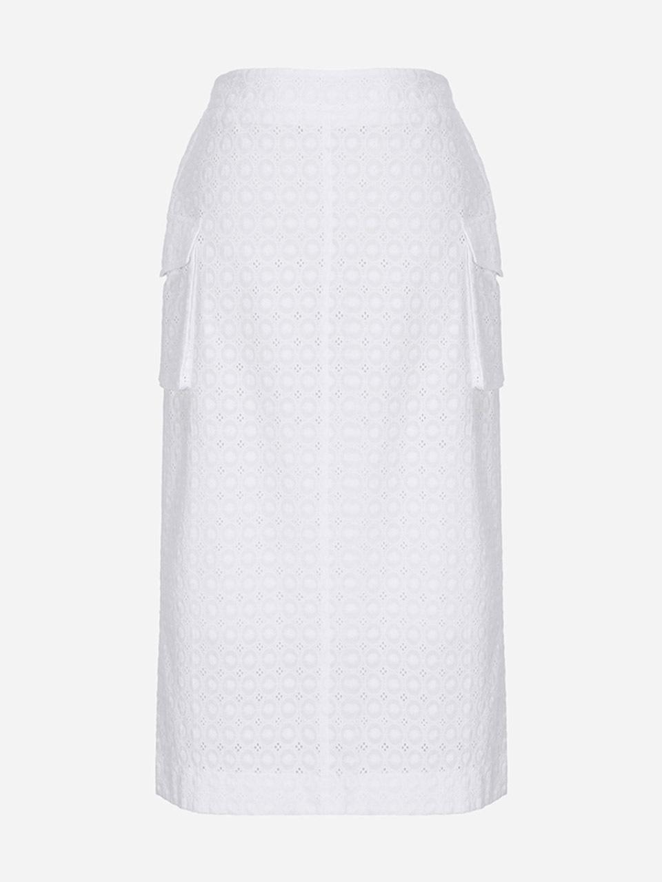 Thursday Island H-line Cotton Eyelet Skirt (T254MSK241W)