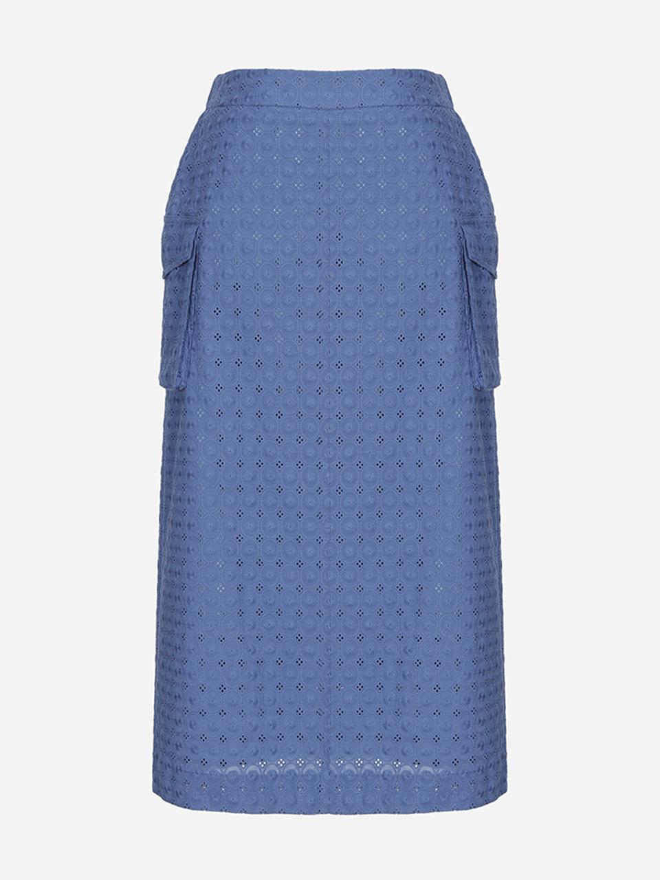 Thursday Island H-line Cotton Eyelet Skirt (T254MSK242W)
