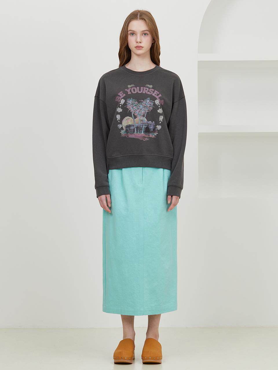 Thursday Island H-line Cotton Skirt (T252MSK134W)