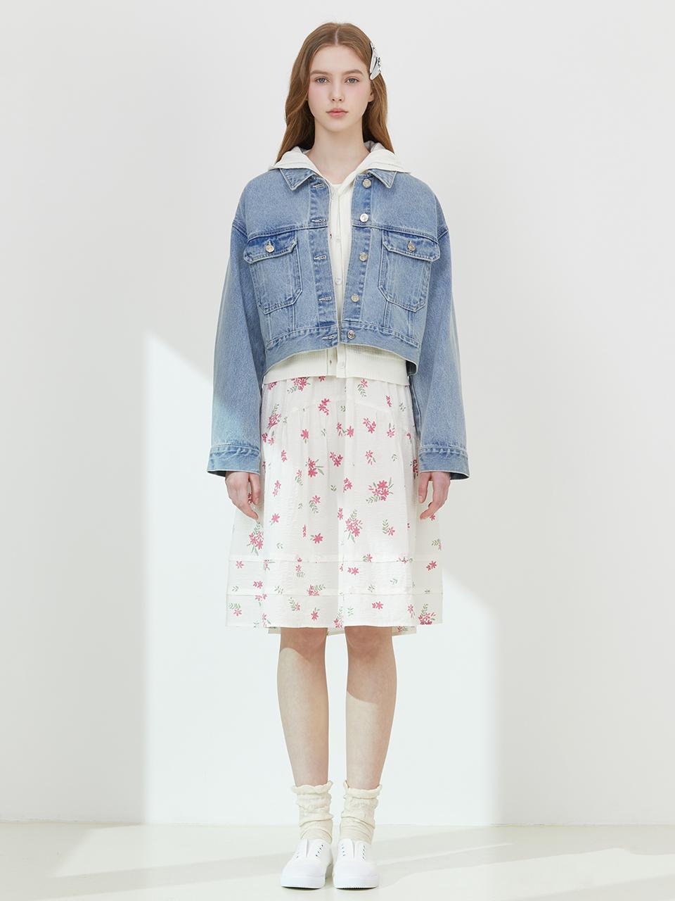 Thursday Island Out-pocket Point Denim Jacket (T252MJK131W)