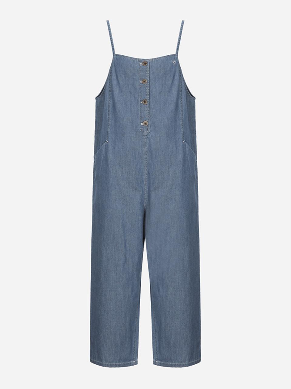 Thursday Island Roll-up Denim Overall (T254MJE259W)